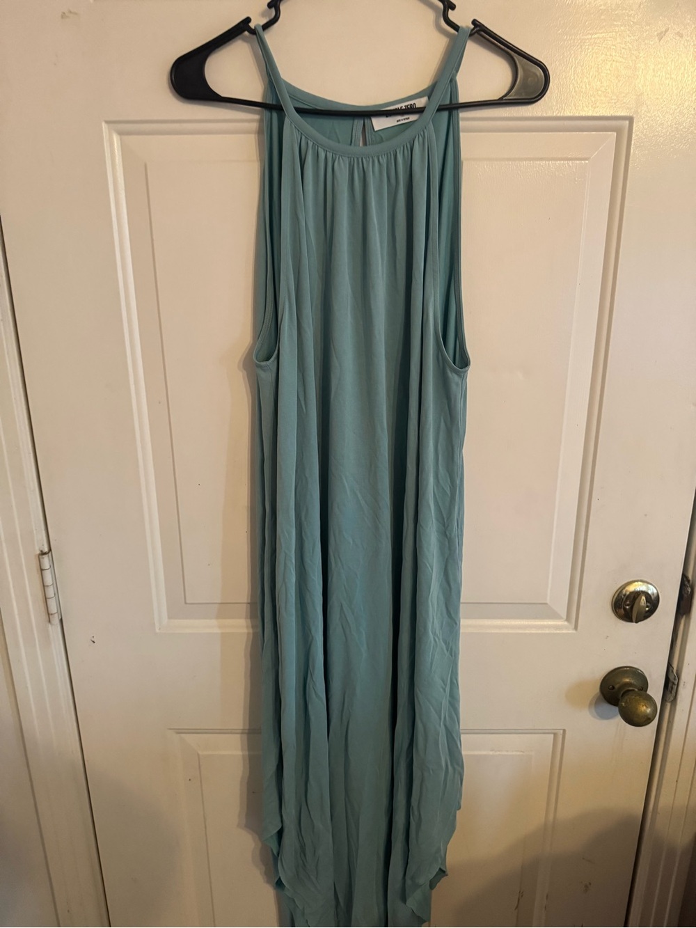 Double Zero Sleeveless Aqua Maxi Dress